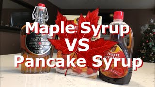 MAPLE SYRUP vs PANCAKE SYRUP TASTE TEST | Pancake Saturday