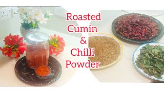 Roasted Cumin and Red Chilli powder | Jeera Mirchi Masala | Homemade Jeera and Red Chilli Powde