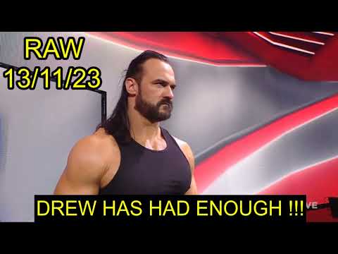 WWE RAW 13/11/23 REVIEW | Drew is cooking | Chelsea needs a push !!!