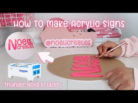 How To Make Acrylic Business Signs | How To Make Acrylic Signage Using Thunder Nova 51