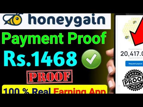 🤑Get 20$ By Sharing Data💢5💲On Sign Up 🔥 Passive income 👉Honeygain Paypal Payout Proof | 77 Âpk