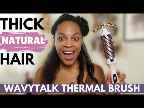 Viral Tiktok Wavytalk Thermal Round Brush on THICK Type 4 Natural Hair HONEST REVIEW