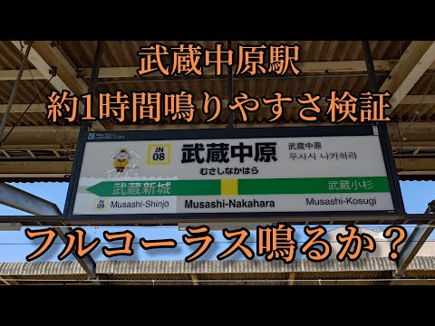 【フルコーラス鳴るか？】武蔵中原駅で約1時間鳴りやすさ検証してみた結果 第24弾