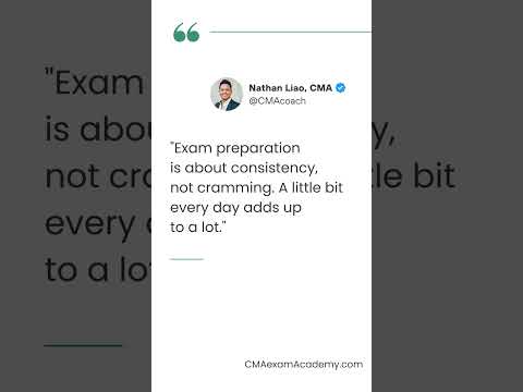 Exam preparation is about consistency, not cramming. A little bit every day adds up to a lot.