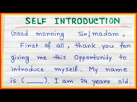 Interview Introduction idea | Self Introduction Idea | How to introduce yourself | Job Interview