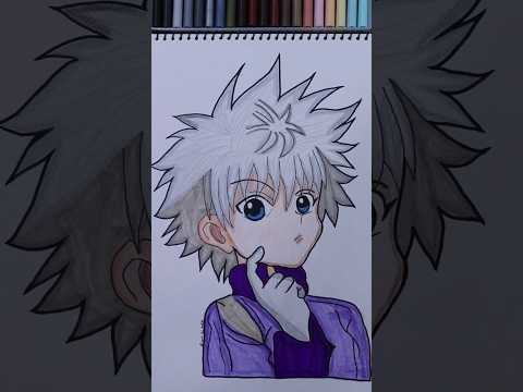 Killua Zoldyck x drawing in 35 sec! #killua #shorts #anime