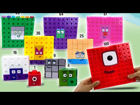 DIY Numberblocks All Squares Snap Cubes Custom Set ||  Keiths Toy Box