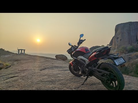 Kootagal Thimmappana Betta Ramanagara Beautiful sunrise view and ride on dominar250 #dominar250