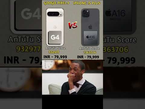 Google pixel 9 vs iPhone 15 plus antutu score Comparison #iphone #googlepixel9 #techupdates