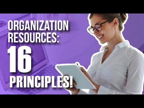 Organisation resources: 16 principles of operations management