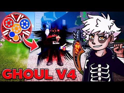 DESPERTEI O VERDADEIRO PODER DA RAÇA GHOUL V1 V2 V3 e V4 NO BLOX FRUITS  - Sharkizim🦈👑