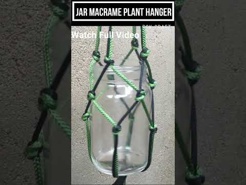 How To make Plant Hanger|Easy Rope Hanger |Hanging Plants|DIY - Knotted Hanging Jar #shorts