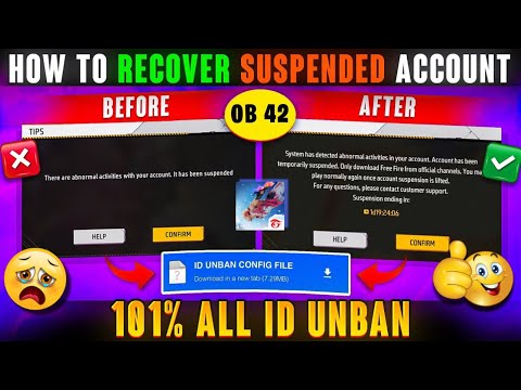 How To Recover Free Fire Suspended Account | ff suspended id Recover 100% | Free Fire ID Unban Trick