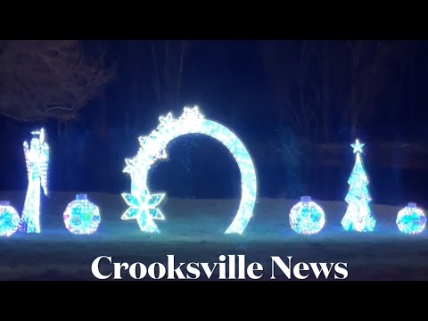 2024 the village of Crooksville decorates the village park with lots of Christmas lights ￼