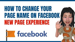 How to change your page name on  facebook new page experience