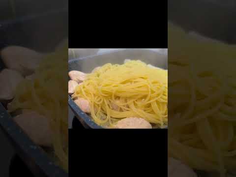 ［鶏肉豆苗のあっさりパスタ］レモンで進む味付け#料理動画 #パスタ #short