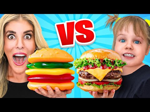 Gummy Food Vs Real Food Challenge