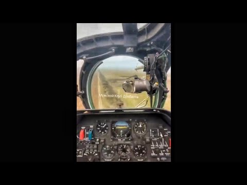 Russian Mi-24 Hind flying in southern Ukraine.