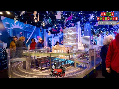 2024 NYC Christmas Walk 🎅 Grand Central Holiday Train Show & Holiday Market  Then Winter Village ⛸️