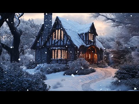 Snow Covers the Medieval Cottage | A Gentle, Serene Melody Warms a Tired Heart After a Long Day