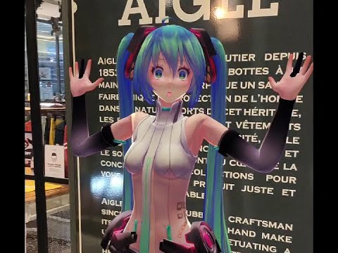 【AR Miku】Push over Miku in Augmented Reality