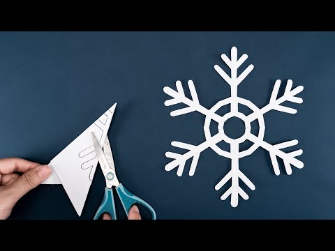 Easy Paper Snowflake #75 - How to make Snowflakes out of paper - Winter Craft