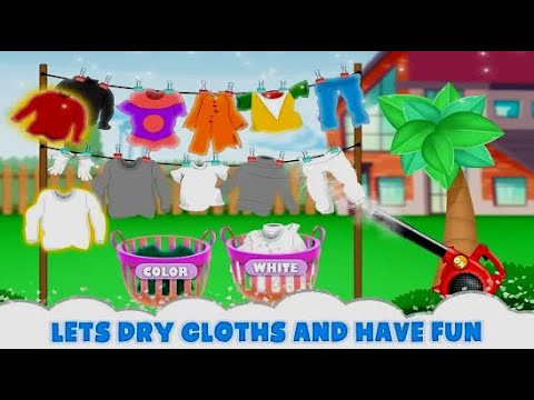 THE LAUNDRY WASHING SHOP  - CLEANING, PRESSING & STITCHING CLOTHES - Gameplay by Hazel Fun Studio