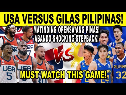 GILAS PILIPINAS vs USA - Grabe Abando Shocking Step Back Ankle Breaker! FIBA Qualifiers 2k