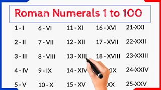 1 to 100 Roman Numerals || Roman Numbers 1 to 100