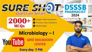 DSSSB PHARMACIST SURE SHOT MCQ | MICROBIOLOGY-I (421-450) DSSSB PHARMACIST #pharmacist 😍🎯