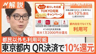 お得！東京都内 QR決済で最大10％還元　都民以外も利用可能　全国でもポイント還元実施【Nスタ解説】｜TBS NEWS DIG