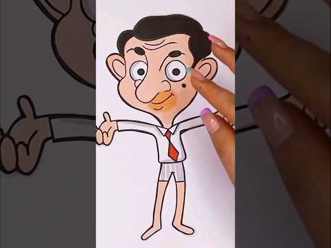 Mr bean paper doll #art #papertoy #papercraft #diy #shorts #drawing #satisfying #viralshorts #teddy