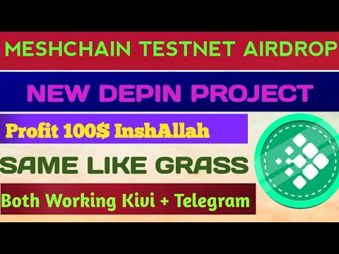 MeshChain Depin Project|Testnet Airdrop working|MeshChain Telegram working|Important Testnet Airdrop