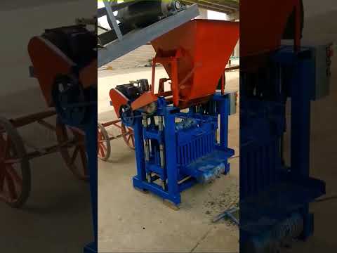 Semi Automatic Interlocking Cement Brick Making Machine #blockmakingmachine