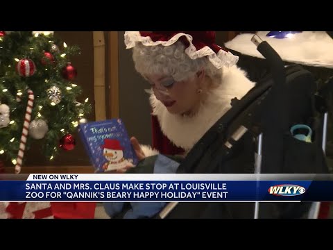 Santa and Mrs. Claus make stop at Louisville Zoo for 'Qannik's Beary Happy Holiday' event