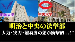 明治大学と中央大学の法学部を比較した結果、かなり衝撃的