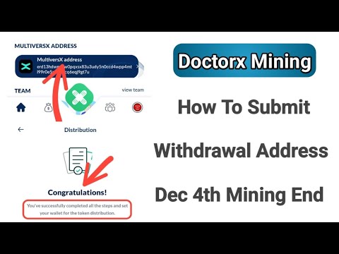 Doctorx Mining How to Submit Withdrawal Address | Doctorx Mining Withdrawal process