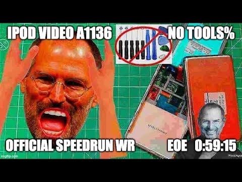 [Official WR] A1136 30GB #iPod Video 5th Gen Speedrun (NoTools%) 0:59:15 Steve Jobs VERIFIED✔️