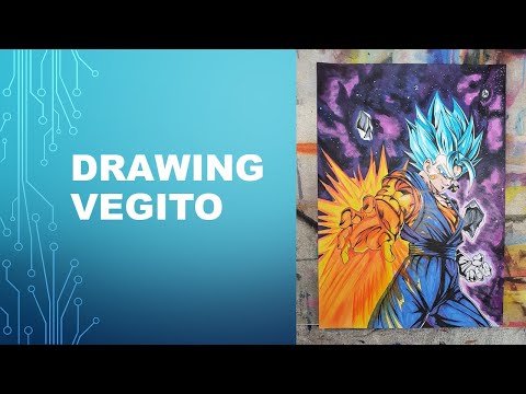 Drawing Vegito Super Saiyan Blue