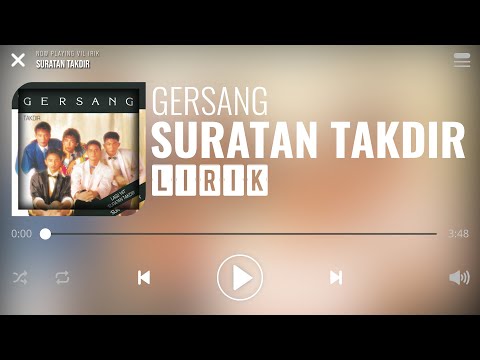 Gersang - Suratan Takdir [Lirik]