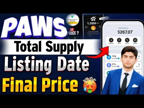 PAWS Listing Date & Price | PAWS Coin Total Supply Extra Token | Paws Airdrop Token Withdrawal