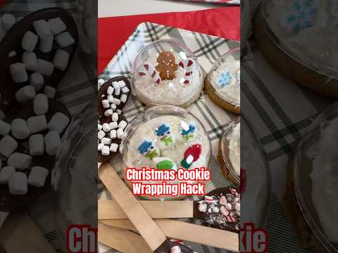 Christmas Cookie Wrapping Hack #Shorts #ChristmasCookies #HolidayTreats #WrappingHack