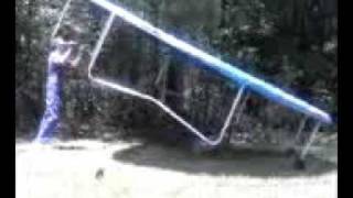 TRAMPOLINE  FLIP ATTEMPT FAILED  COMMENT!