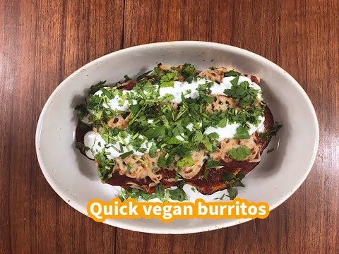 Quick vegan burritos (and I review some vegan products)