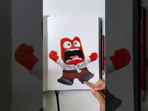 ASMR Drawing Anger from Inside Out #edit #frozen #disney #miraculous #odetari #insideout #editshort