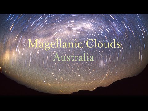 Magellanic clouds in the Southern Hemisphere.　南天のマゼラン雲