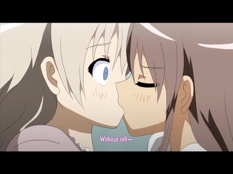 Shot on iphone meme but it's anime lesbian kiss