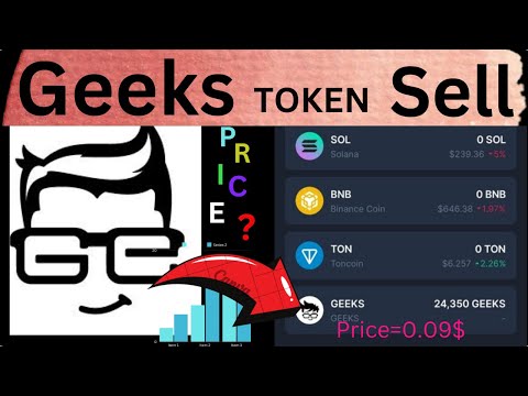 Geeks Token Sell Method 🔥 Sell on ONUS EXCHANGE || Today 1:30 P.M || Sell Price=0.09$ Per Geeks Toke