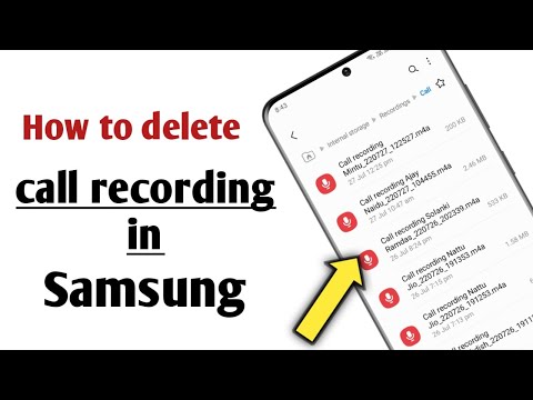 How to delete call recording in samsung