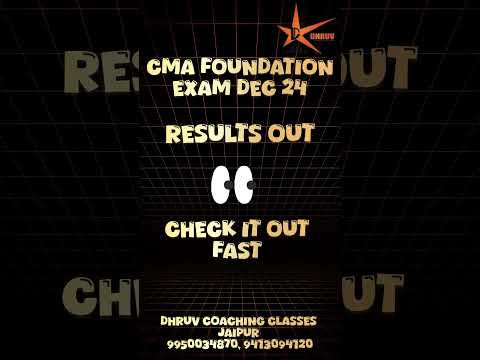 Results Out😱 CMA Foundation Dec 24 💁|All The Best👍 #cma #cmafoundation #cmainter #cmaresult #cmaexam